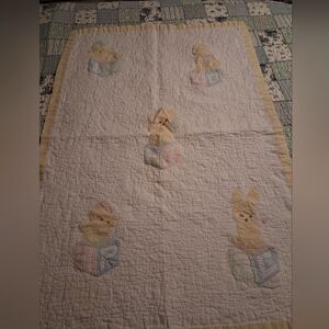 Vintage Handmade Baby Quilt